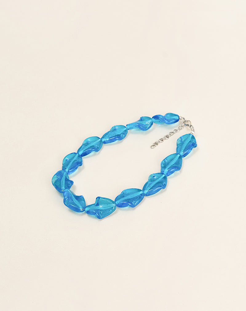 Image of Blue Glass Beaded Necklace