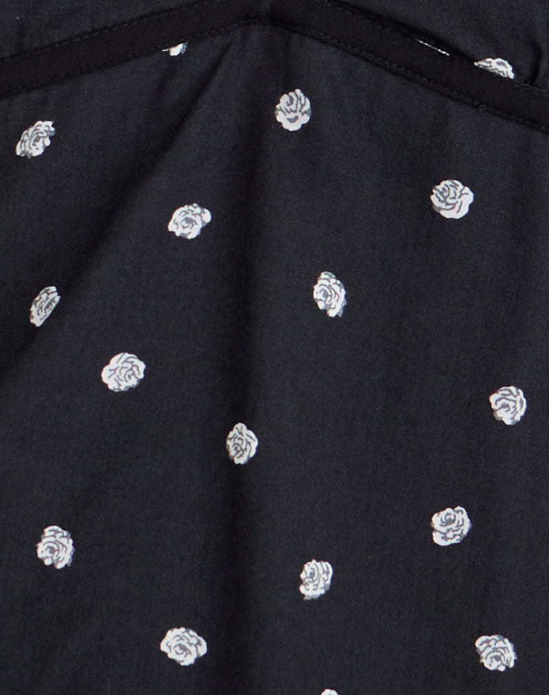 Image of Bluesa Cami Top in Ditsy Rose Black