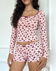 Image of Ritulia Pyjama Shorts in Floral Fantasy Pink