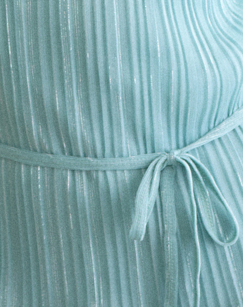 Image of Brienne Top in Chiffon Plisse Light Blue