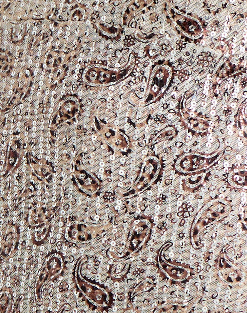 Image of Brilia Bandeau Top in Paisley Sequin Gold