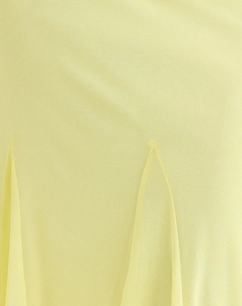 Image of Suhuira Midi Skirt in Mesh Yellow