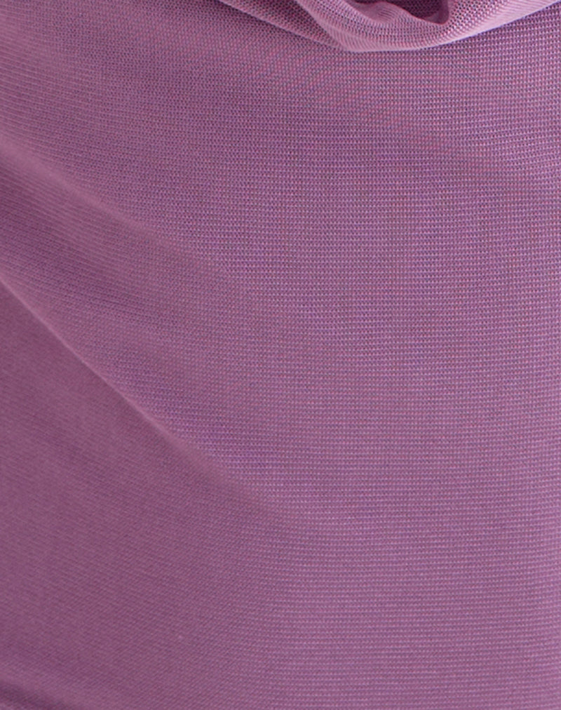 Image of Bujou Cowl Top in Mesh Purple