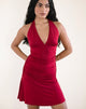 Image of Carey Mini Dress in Lycra Slinky Red