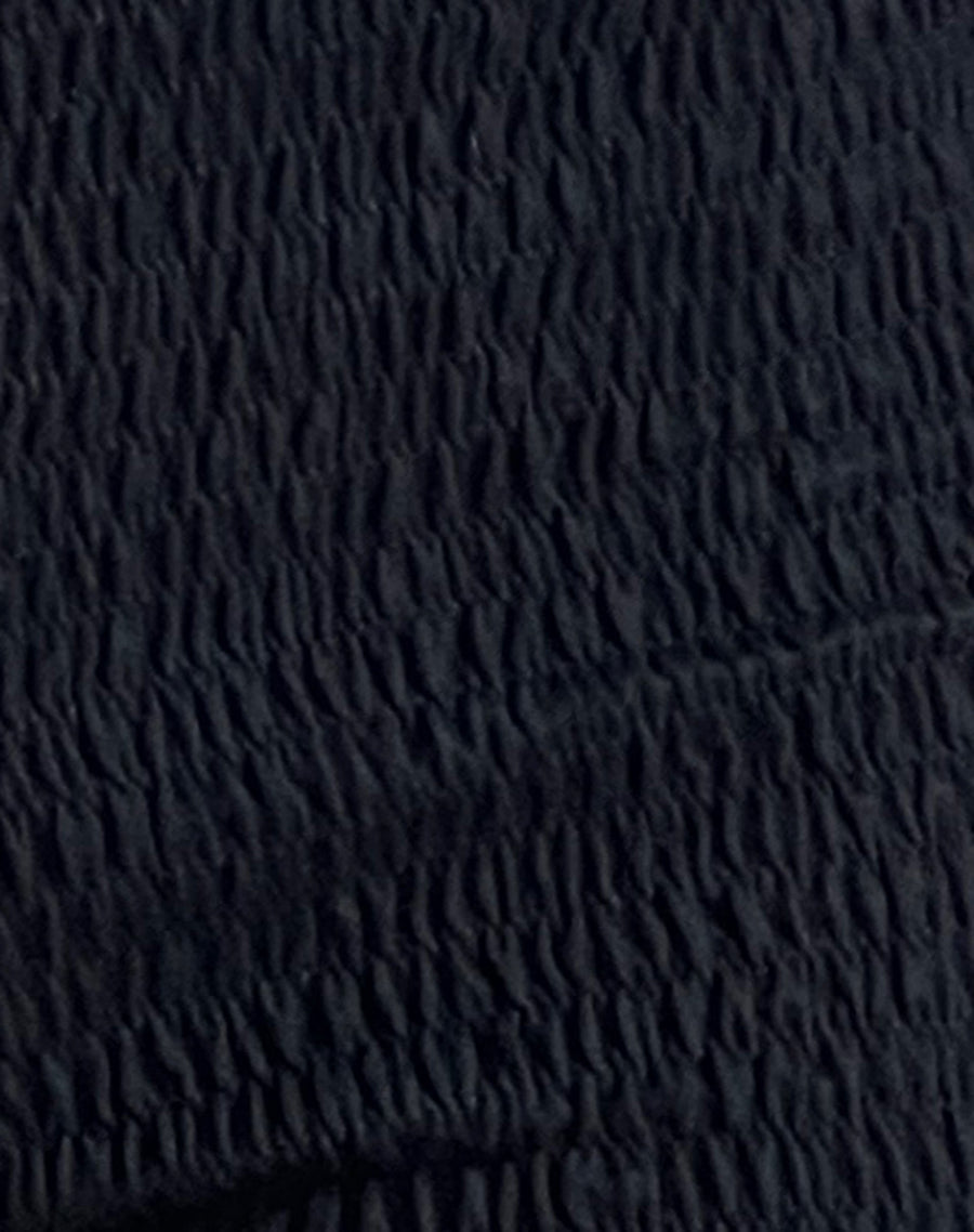 Image of Ritala Shirred Micro Shorts in Black