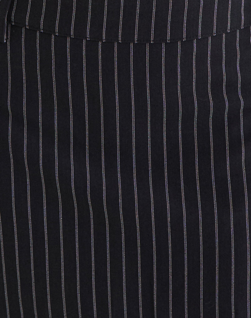 Image of Carlin Mini Skirt in Tailoring Pinstripe Black