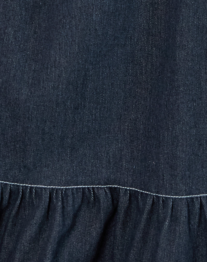 Image of Carlisle Mini Dress in Chambray Indigo