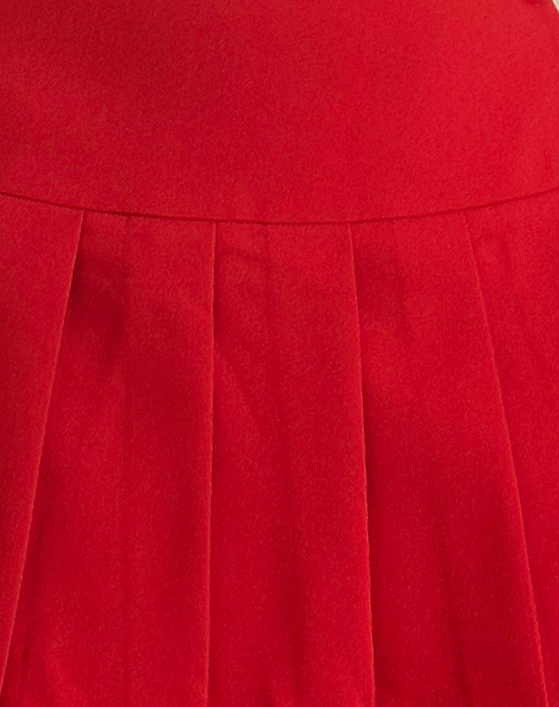 Image of Casini Mini Skirt in Soft Tailoring Red