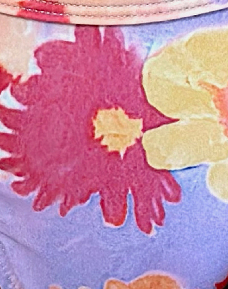 Image of Farida Bikini Bottom in Pink Holiday Floral