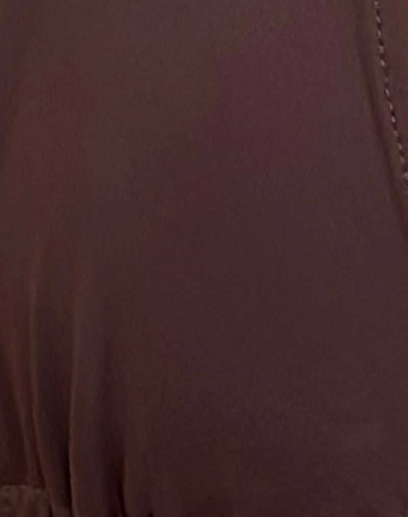 Image of Cerry Bikini Top with Bead in Brown