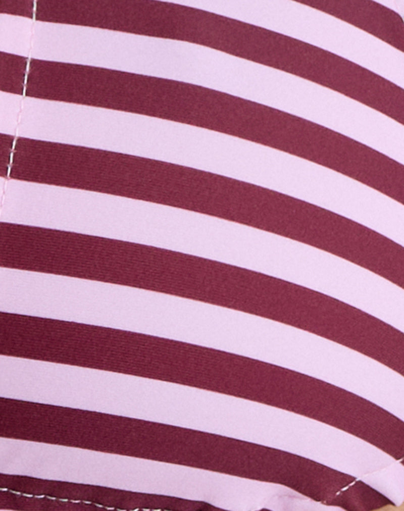 Image of Cerry Bikini Top in Vivid Lines Purple and Pink