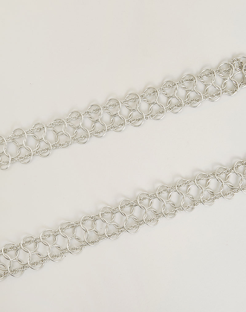 Image of Chainmail Metal Belt in Plated Silver