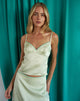 Image of Chatura Cami Top in Satin Sage with Picot Trim