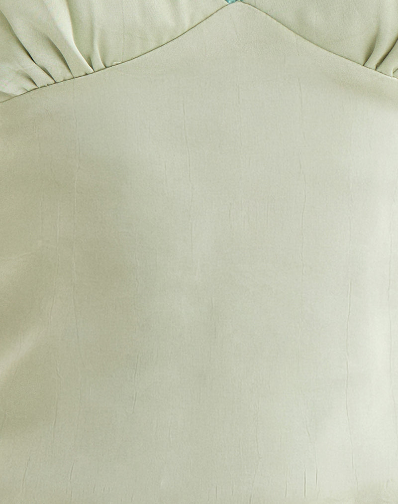 Image of Chatura Cami Top in Satin Sage with Picot Trim