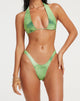 Image of Farida Bikini Bottom in Watercolour Green