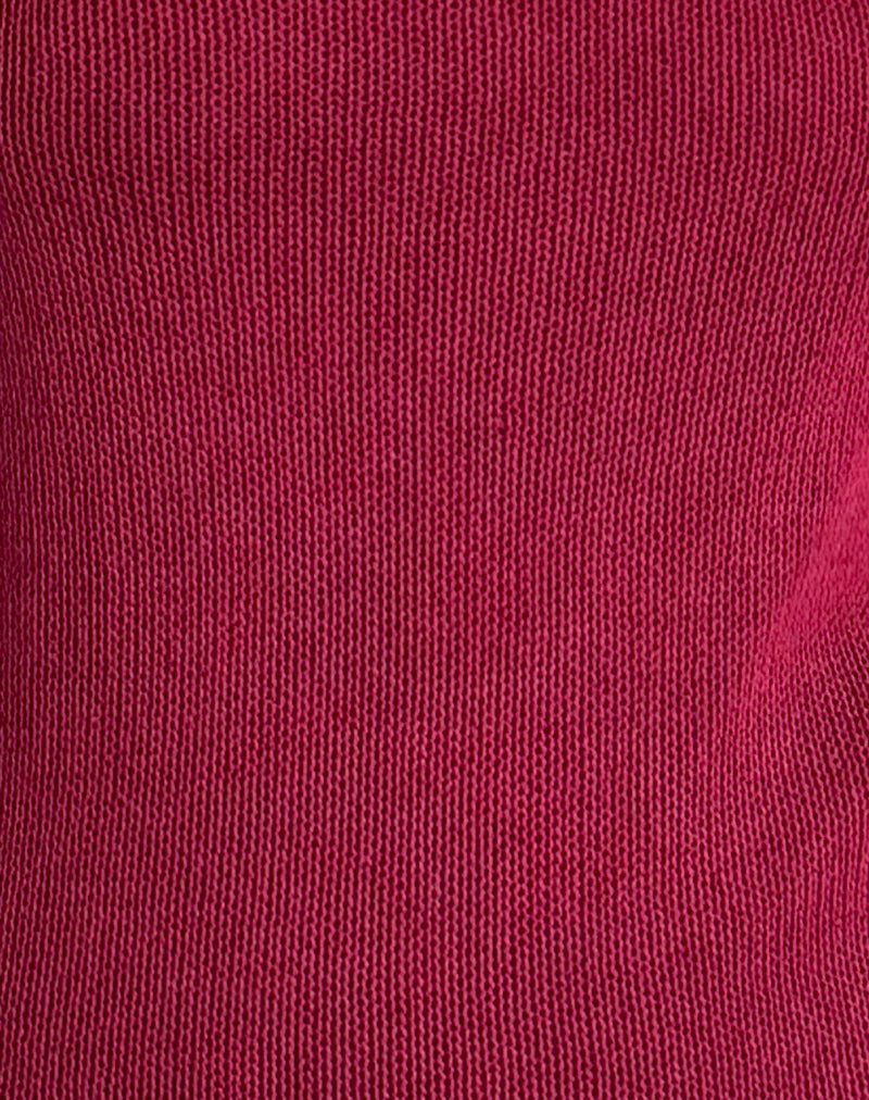 Image of Chiara Mini Dress in Sheer Knit Red