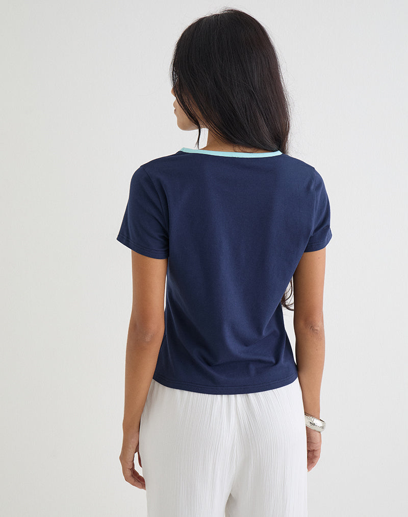 Image of Cima Tee in Nine Stellar Navy