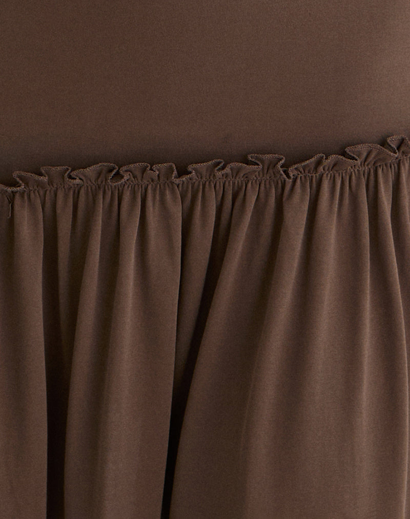Image of Ciro Mini Dress in Chocolate