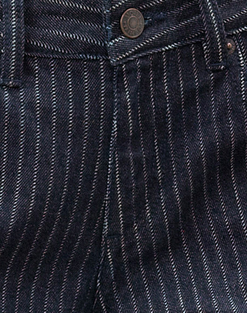 Image of Low Rise Roomy Jeans in Stripe Indigo