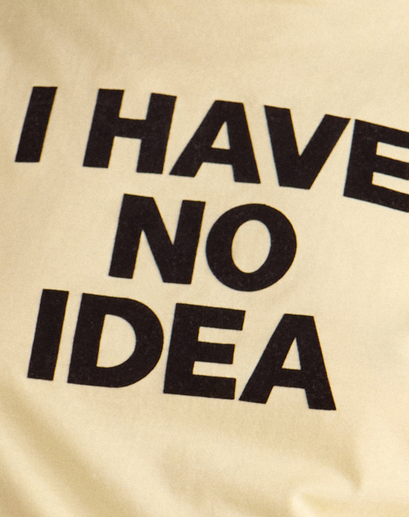 Image of Clio Baggy Tee in Lemon with I Have No Idea Graphic
