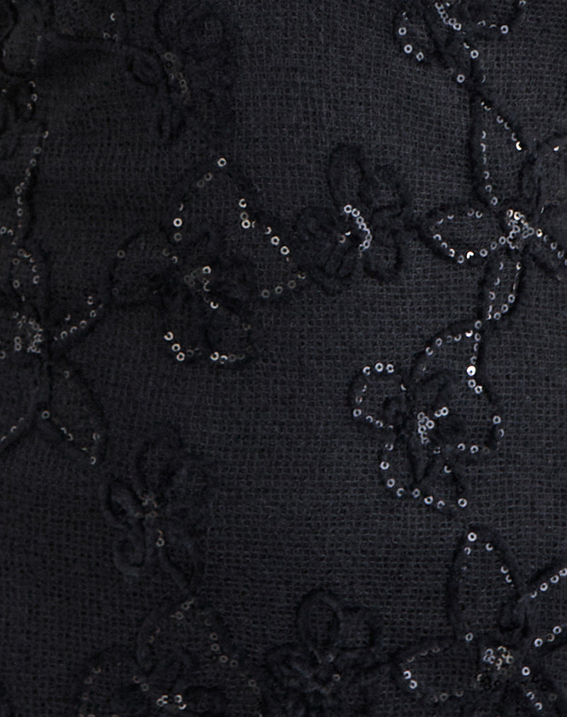 Image of Codami Mini Dress in Sequin Knit Black