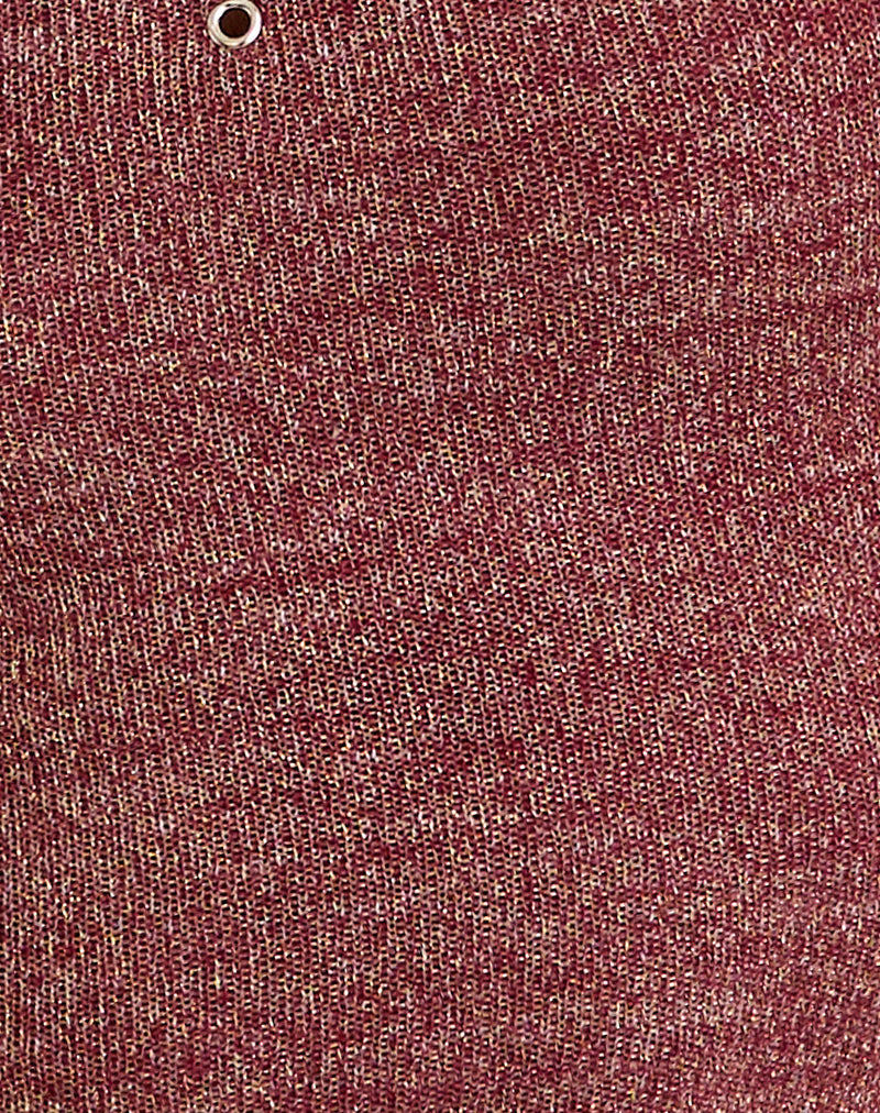 Image of Codiya Stud Mini Dress in Red Shimmer