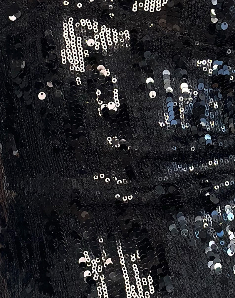 Image of Cosio Halterneck Top in Mix Sequin Black