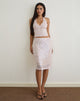 Image of Kavivi Midi Skirt in Sequin Baby Pink
