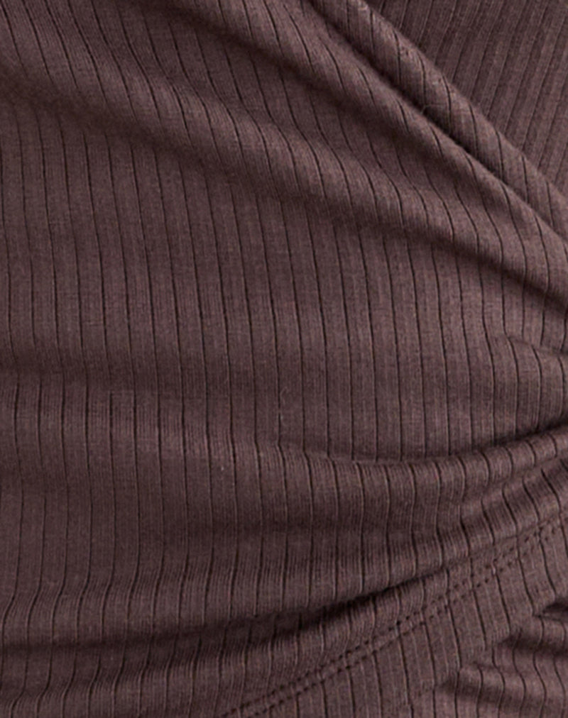 Image of Dakyung Long Sleeve Top in Thick Rib Coffee Quartz