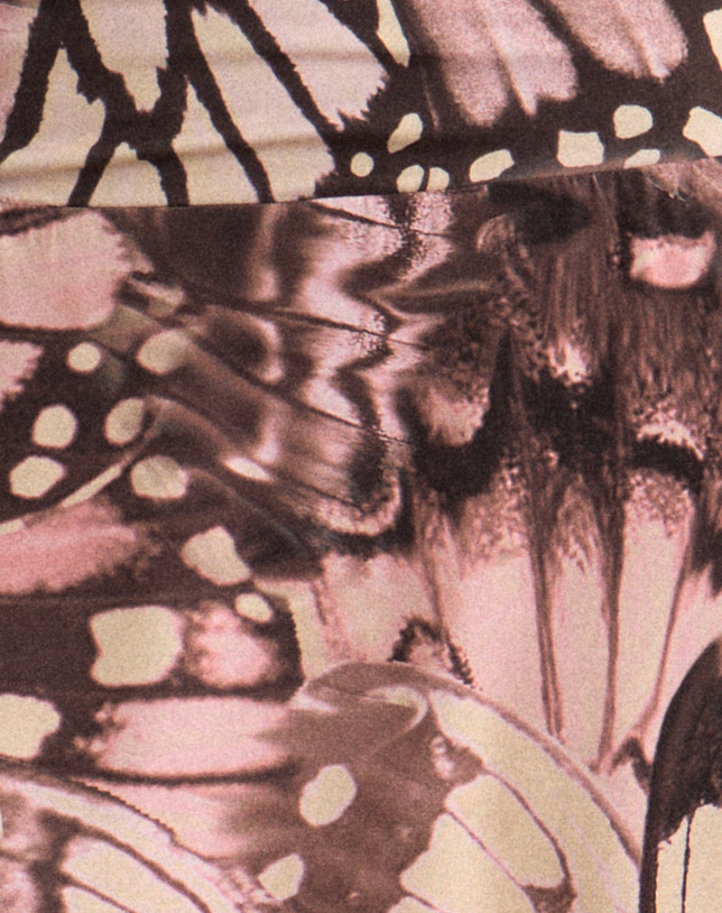 Image of Dalita Mini Drape Skirt in Enchanted Brown