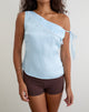 Image of Dalvia Top in Satin Organza Light Blue