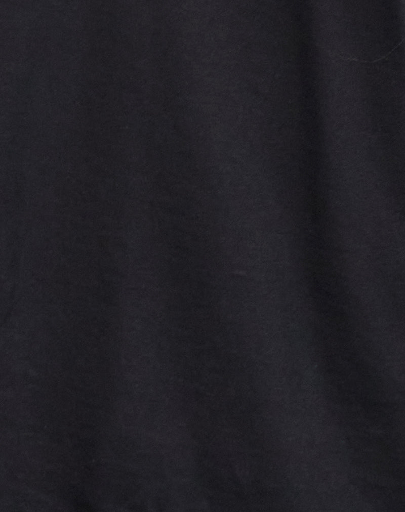 Image of Daman Off-The-Shoulder Basic Top in Black