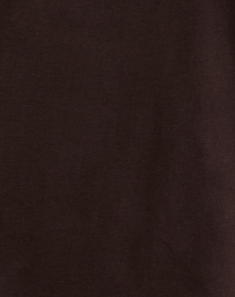 Image of Daman Off Shoulder Basic Top in Chocolate Brown