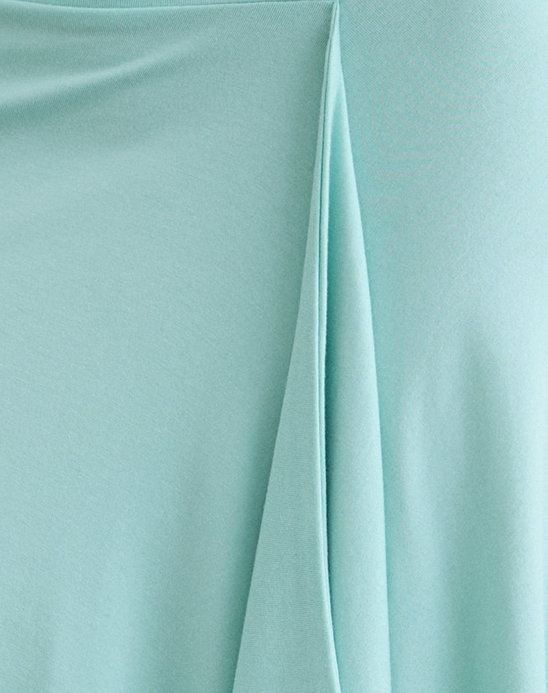 Image of Esmeray Midi Skirt in Rayon Jersey Aqua