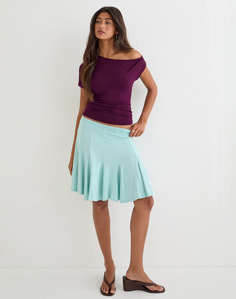 Image of Danama One Shoulder Top in Rayon Jersey Fig