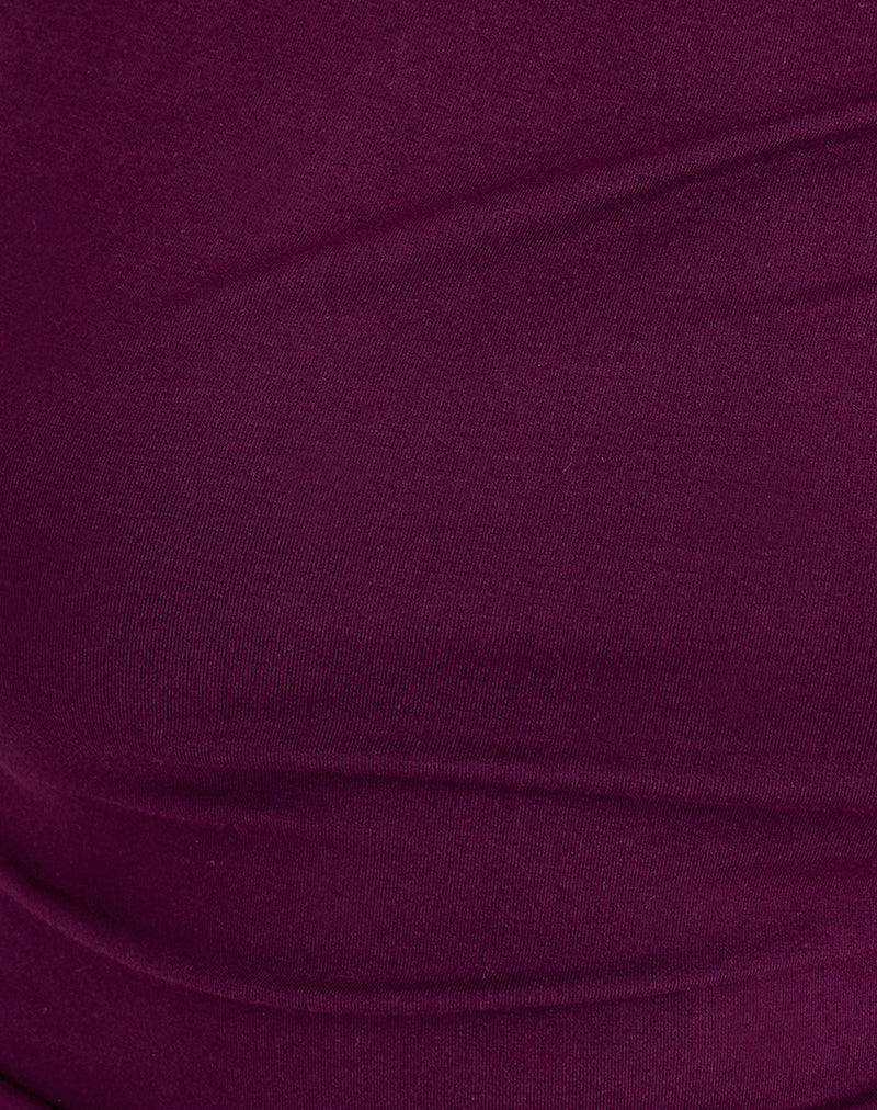 Image of Danama One Shoulder Top in Rayon Jersey Fig