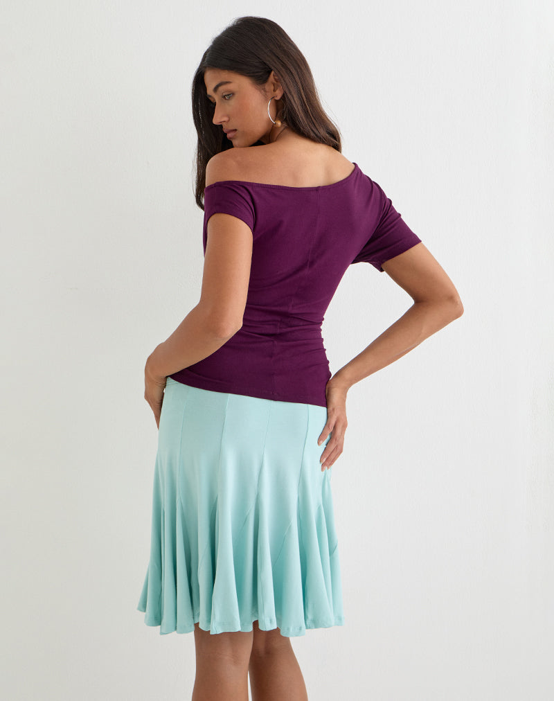 Image of Danama One Shoulder Top in Rayon Jersey Fig