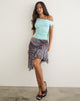 Image of Jenny Midi Skirt in Printed Mesh Wild Animal Brown