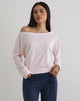 Image of Daral Long Sleeve Top in Jersey Light Pink