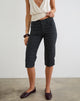 Image of Dassah Capri Trouser in Black with Micro Polka White