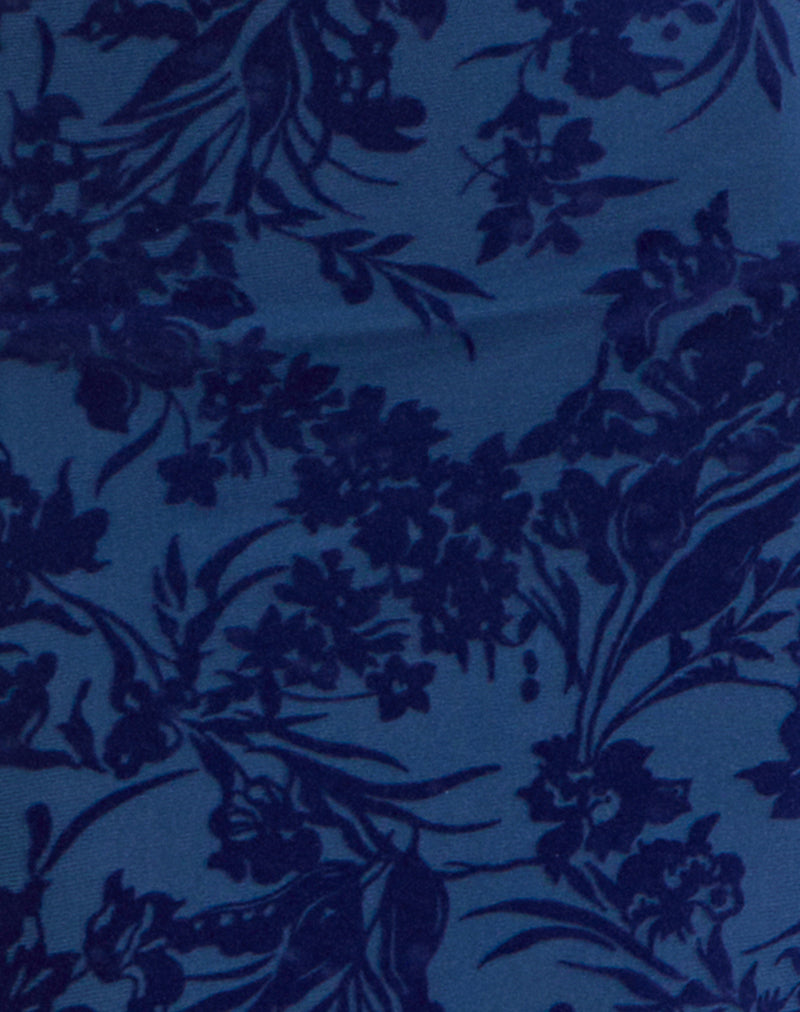 Image of Dawn Maxi Dress in Midnight Leaf Flock Navy