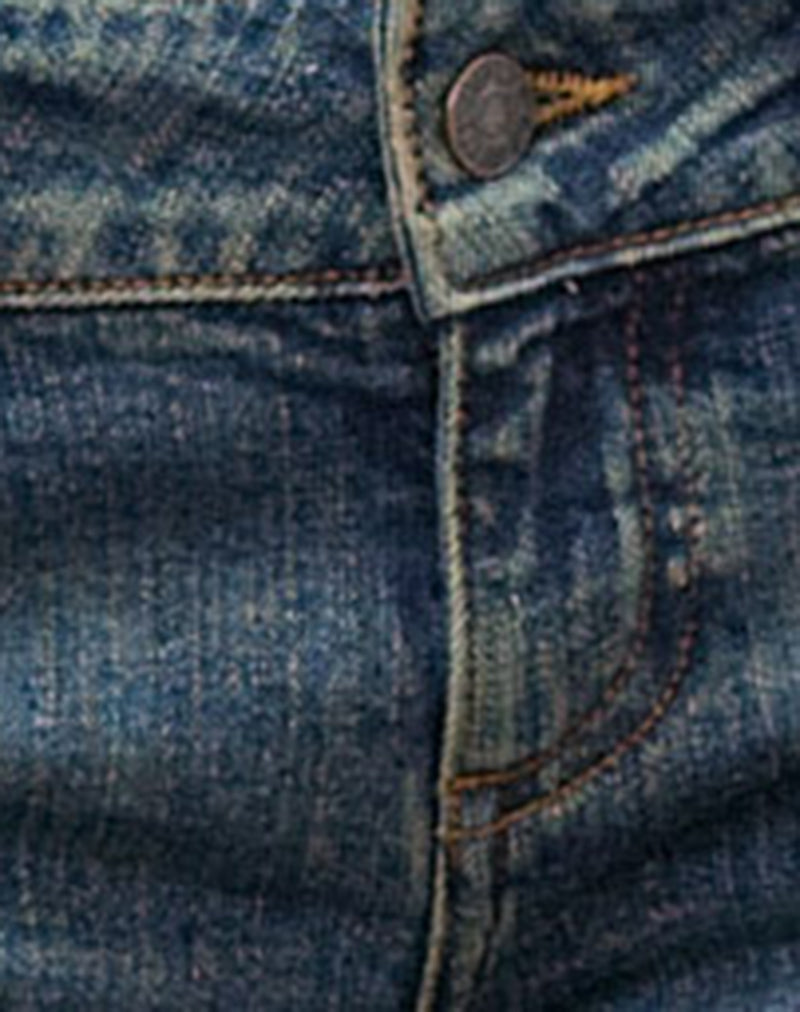 Image of Denim Capri Jean in Dirty Green