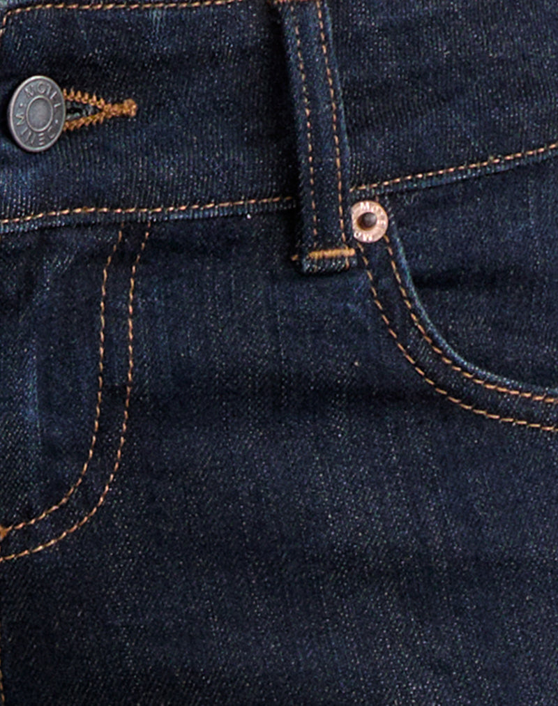 Image of Denim Capri Jean in Indigo