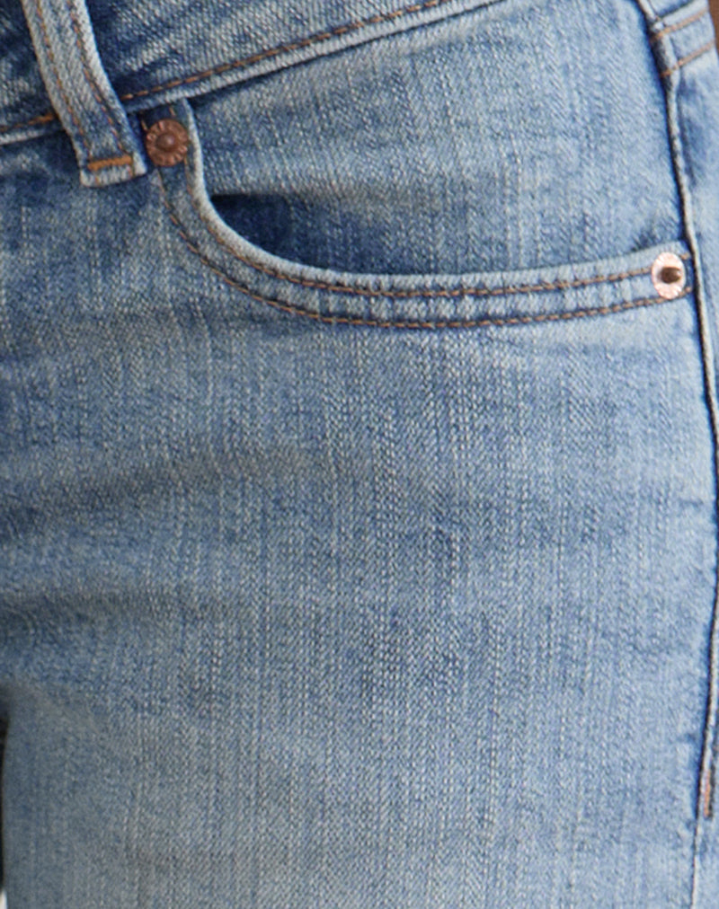 Image of Denim Capri Jean in Vintage Blue Wash