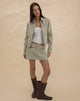 Image of Denim Cinch Jacket in Oat