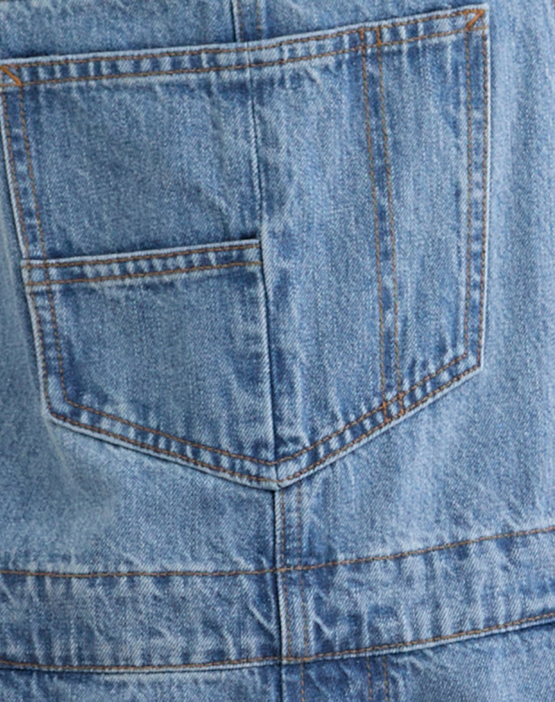 Image of Denim Overalls in Bright Blue Used