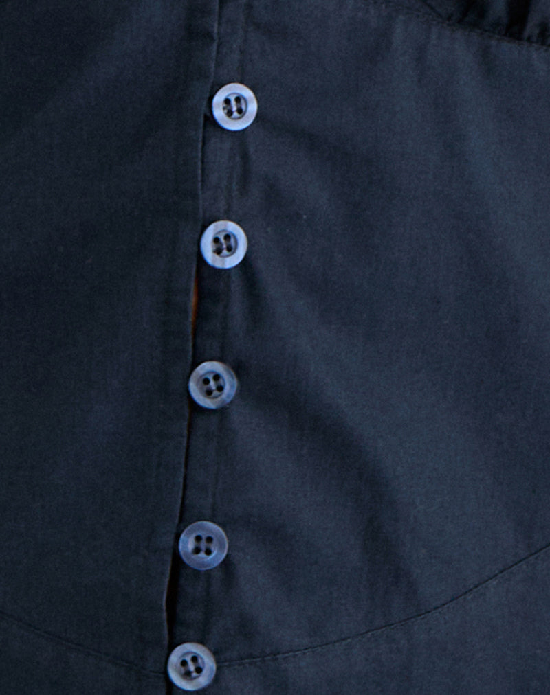 Image of Devlon Blouse in Dark Navy