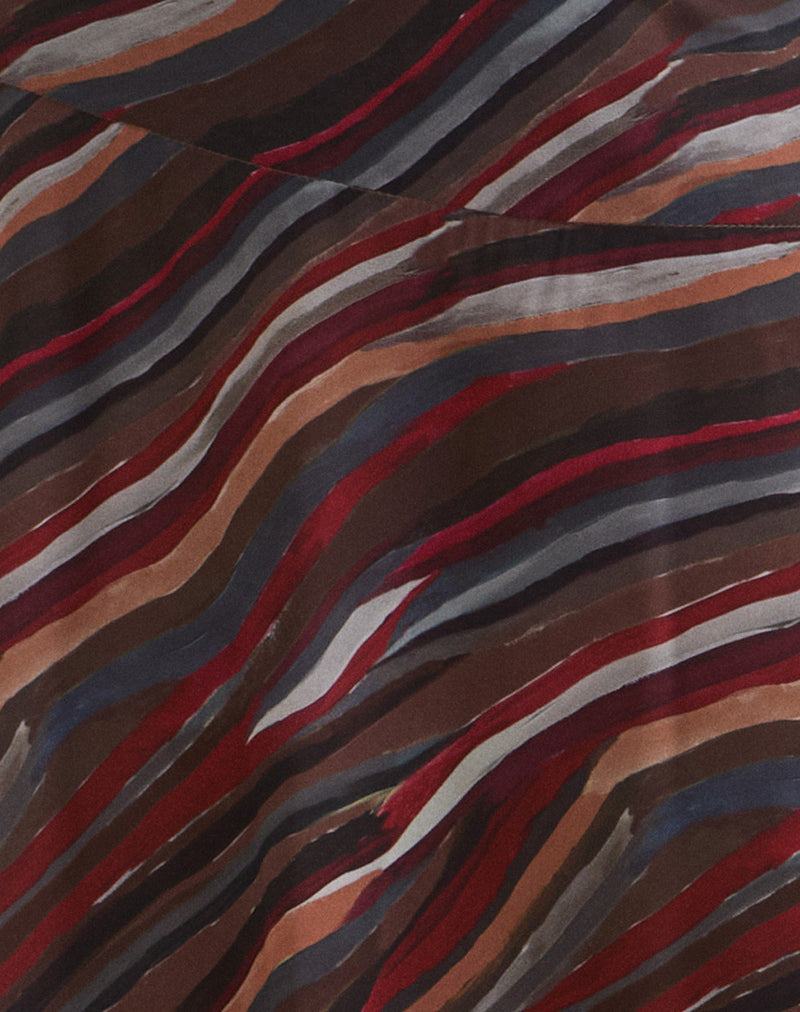 Image of Diona Midi Skirt in Chiffon 70's Shadow Stripe
