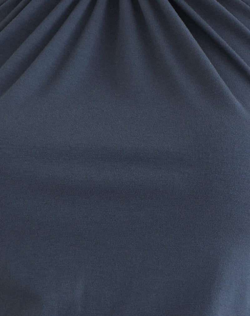 Image of Diraka High Neck Top in Jersey Ocean Storm