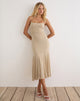 Image of Disini Midi Dress in Moss Petal Coconut Milk